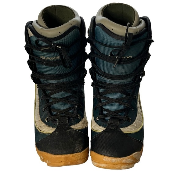 Burton Moto Snowboard Boots Mens Size 9.5 Blue Gray Traditional Lace Vintage - Picture 2 of 13